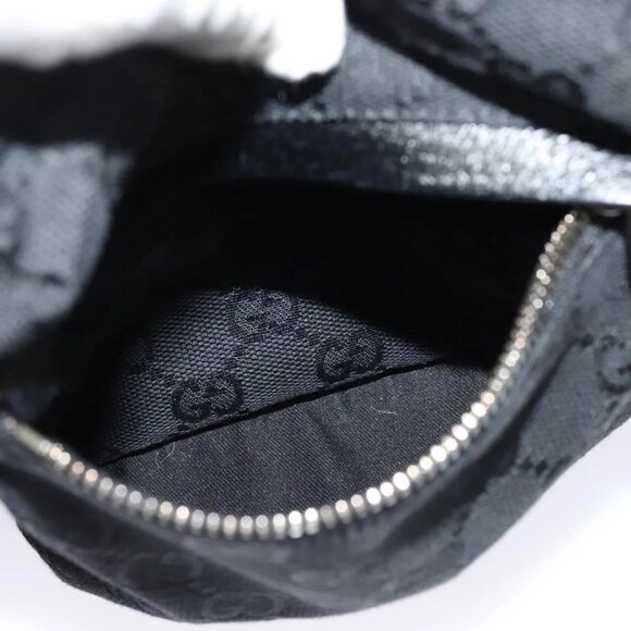 GUCCI GG Canvas Waist bag Black Silver 28566 Auth SW827 - Picture 13 of 16